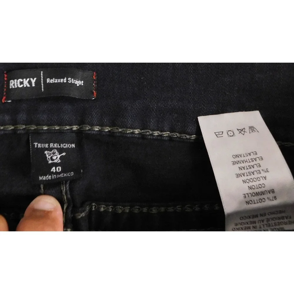 True Religion Jeans Mens 44x33‎ Blue Rocco Relaxed Skinny Denim Jeans